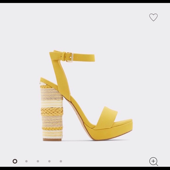 Aldo Shoes - Aldo Yellow Huglag platform sandal